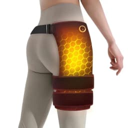 USB Heated Hip Brace Massager Carbon Fiber Heating Pad 3 Modes Pain Relief Muscle Relax Sport Recovery
