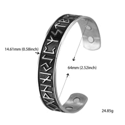 Teamer Stainless Steel Nordic Viking Runes Bangle Men Women Wicca Amulet Vintage Tree of Life Cuff Bracelet Jewelry Couple Gifts