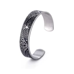 Teamer Stainless Steel Nordic Viking Runes Bangle Men Women Wicca Amulet Vintage Tree of Life Cuff Bracelet Jewelry Couple Gifts