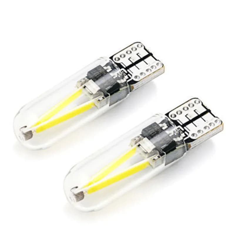 2Pcs T10 194 168 High Power Portable W5W COB LED Long Lifespan Low Consumption Silica Bright Glass License Light Bulbs#269407