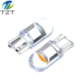 W5W 194 T10 Glass Housing Cob LED Car bulb 3000K 6000K White Green Blue Red Wedge License Plate Lamp Dome Light White Diedo