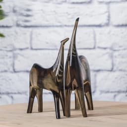 Resin Crafts Artificial Animal Sculpture Horse Couple Foal Abstract Animal Ornaments Decorative Figurines Home Decoration