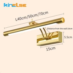 Modern LED Bathroom Wall Lamp Waterproof Stainless Steel L40/55/70CM Indoor Mirror Sconce Vanity Wall Lights Fixture With Switch