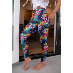 LETSFIND High Quaility New Women Elastic Pockert Pants Fashion High Waist 3D Printing Stretch Fitness Sexy Girls Leggings