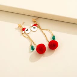Colourful Zircon Christmas Tree Earrings For Women Sparkling Crystal Snowflake Elk Earring New Year Holiday Jewelry Gifts