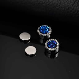 Hiphop Clip Earring for Men Women,Fashion Small Round Metal Magnetic Earrings,Non-pierced Magnetic Studs Jewelry Gift