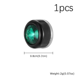 Magnetic Zircon Stud Earrings for Men,8mm Hypoallergenic Stainless Steel Non-Pierced Clip Earrings,Punk Rock Jewelry Gift