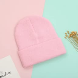 Dad Mother Kids Baby Hats for Girl Boy Newborn Beanie Infant Candy Color Winter Autumn Family Warm Knitted Parent Children Hat