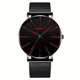 2-piece Fashion Men's Quartz Watch - Round with Date Function, Stainless Steel Strap