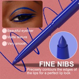 Waterproof Matte Blue Eyeliner Gel Pencil Ultra-fine Smooth Quick Dry Non-Smudge Easy Wear Black Brown White Eyeliner Pen Makeup
