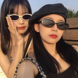 Retro Small Oval Frame Riding Sunglasses Women Fashion Black Cow Color Sun Glasses Fashion Shades Polarized Eyewear UV400