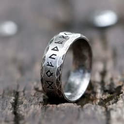 YILUOCD Stainless Steel Viking Runes Ring for Men Women Vintage Nordic Celtic Knot Rings Odin Letter Amulet Jewelry Wholesale
