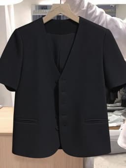 High Quality Short-Sleeved Suit Coat Women Summer New Western-style Jacket Fashiona Outcoat Single-Breasted Overwear Femme Top