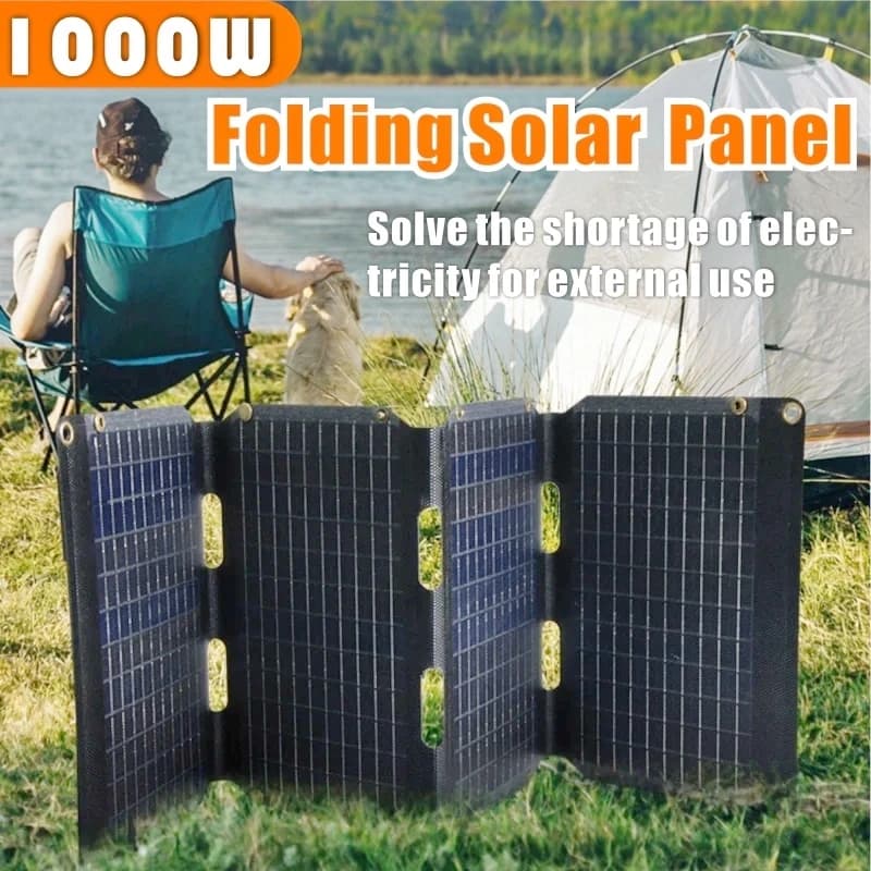 1000W Solar Folding Panel Ecoworthy Portable Bag USB Solar Charger Outdoor Power Hiking Camping Power Generator Gift Alo Ugree