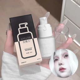 Pure White Liquid Foundation 30ml Matte Full Coverage Long Lasting Waterproof Face Makeup Base Cream For Cosplay Halloween Stage