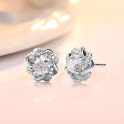 Luxury Quality Trendy Star Of David 2 Carat 6.5mm Moissanite Earrings Studs Pure 925 Silver Certificated Women's Jewellery Sale
