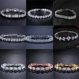 ZAKOL Luxury Geometric Water Drop Zirconia Bracelets for Elegant Women Full Crystal Charm Bracelet Bridal Wedding Jewelry