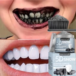 Bamboo Charcoal Teeth Whitening Powder - Natural Whitening for Men and Women, Deep Cleansing, Fresh Breath, Daily Toothpaste