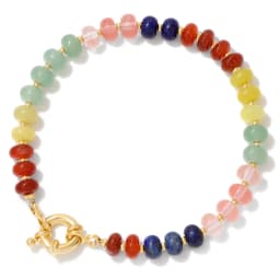 Natural Stone Rondelle Beads Bracelet Lapis Lazuli Labradorite Quartzs Bracelets For Men Women Handmade Bangles Jewelry Gift