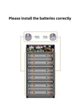 PD100W Fast Charging Power Bank DIY Kit 20V 5A 6x 21700 Battery Pack Portable Customizable No Soldering Easy Assemble