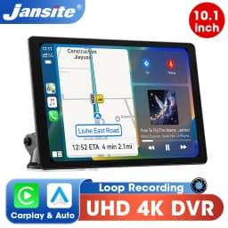 Jansite 10.1'' 4K Dashcam 4:3 Large Screen Carplay Android Auto DVR Car Intelligent Systems Multimedia Video Player Stereo Radio