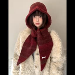 Hat And Scarf Set For Women Winter Warmth Ear Protection Balaclava Cold-Proof Hooded Scarf