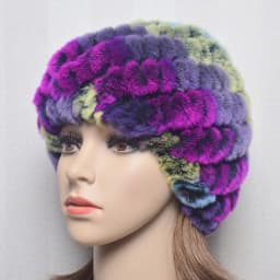 Women Knit Real Rex Rabbit Fur Hat Scarf Sets Natural Warm Rex Rabbit Fur Scarves Hat Winter Lady Real Rex Rabbit Fur Hat Scarf