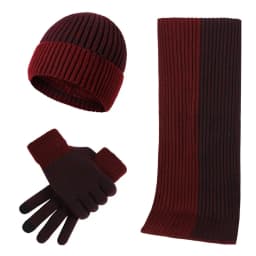 3Pcs/set Fashion Trend Scarf Hat Glove For Men And Women Winter Luxury Knitted Thickened Warm Three Piece Set Accessories Gifts