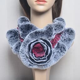 New Women Winter Fur Hat Scarf Sets Natural Warm Real Rex Rabbit Fur Cap Scarves Lady Knitted Warm 100% Genuine Fur Hats Muffler