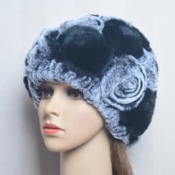 New Women Winter Fur Hat Scarf Sets Natural Warm Real Rex Rabbit Fur Cap Scarves Lady Knitted Warm 100% Genuine Fur Hats Muffler