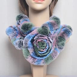 New Women Winter Fur Hat Scarf Sets Natural Warm Real Rex Rabbit Fur Cap Scarves Lady Knitted Warm 100% Genuine Fur Hats Muffler