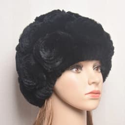 New Women Winter Fur Hat Scarf Sets Natural Warm Real Rex Rabbit Fur Cap Scarves Lady Knitted Warm 100% Genuine Fur Hats Muffler