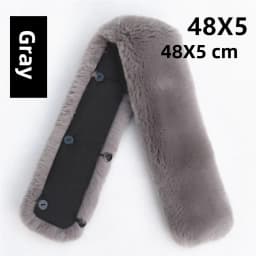 Warmth Insulated Rabbit Fur Collar for Men's Leather Jacket And down Coat Whole Skin Stand Collar Anti Dirt Fake Fur Collar
