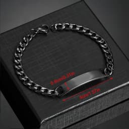 Customized Engrave Name Men Women Bracelets Stainless Steel Cuban Chain Personalized ID Bracelet Fashion Party Jewellery Gift