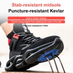 2022 Men Safety Shoes with Metal Toe Indestructible Ryder Shoe Work Boots with Steel Toe Waterproof Breathable Sneakers Work Sho