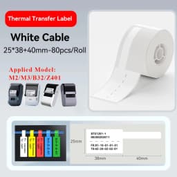 NIIMBOT M2/M3/B32/Z401 Color Carbon Ribbon Thermal Transfer Sticker Outdoor Waterproof Scratch-resistant Network Organizer Tag