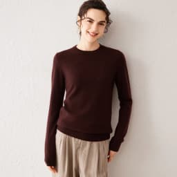 Light Luxury 100% Cashmere Sweater, Women's Round Neck Pullover Sweater, Versatile Style, Knitted Sweater, Inner Top