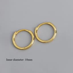 Minimalist CZ Cartilage Perforation 925 Sterling Silver Ear Needle Twist Round Earring Hoop Ear Buckle Gold Earrings For Women