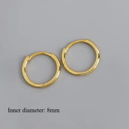 Minimalist CZ Cartilage Perforation 925 Sterling Silver Ear Needle Twist Round Earring Hoop Ear Buckle Gold Earrings For Women
