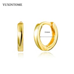 Minimalist CZ Cartilage Perforation 925 Sterling Silver Ear Needle Twist Round Earring Hoop Ear Buckle Gold Earrings For Women
