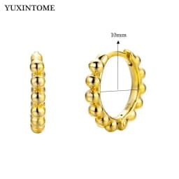 Minimalist CZ Cartilage Perforation 925 Sterling Silver Ear Needle Twist Round Earring Hoop Ear Buckle Gold Earrings For Women