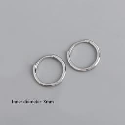 Minimalist CZ Cartilage Perforation 925 Sterling Silver Ear Needle Twist Round Earring Hoop Ear Buckle Gold Earrings For Women