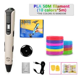2025 New 3D Printing Pen LCD Display Screen 1.75mm ABS/PLA 0.7mm Diameter Material Kids DIY Drawing Pen Birthday Gifts Christmas