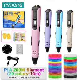 2025 New 3D Printing Pen LCD Display Screen 1.75mm ABS/PLA 0.7mm Diameter Material Kids DIY Drawing Pen Birthday Gifts Christmas