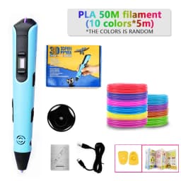 2025 New 3D Printing Pen LCD Display Screen 1.75mm ABS/PLA 0.7mm Diameter Material Kids DIY Drawing Pen Birthday Gifts Christmas