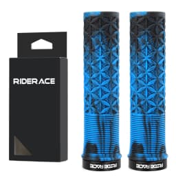 RIDERACE Mountain Bike Handlebar Grips Lock on MTB Folding Bicycle Soft TPR Rubber Non-slip Mixed Color Cycling Handle Bar Grips