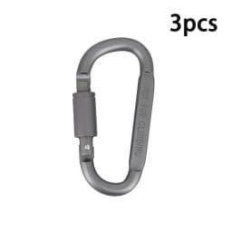 3/5Pcs Aluminum Alloy with Lock D-Shaped Carabiner Multi-Color Keychain Camping Hiking Sports Backpack Buckle Outdoor Tool