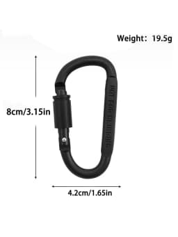 3/5Pcs Aluminum Alloy with Lock D-Shaped Carabiner Multi-Color Keychain Camping Hiking Sports Backpack Buckle Outdoor Tool