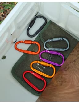 3/5Pcs Aluminum Alloy with Lock D-Shaped Carabiner Multi-Color Keychain Camping Hiking Sports Backpack Buckle Outdoor Tool