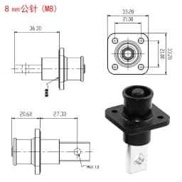 8㎜ Energy Storage Connector 25/35/50mm² High Current Power Power Output Interface Quick Connection Male Single-core New Energy
